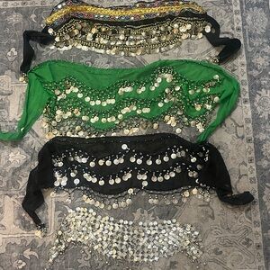 Colorful Belly Dance Hip Scarves Bundle Set